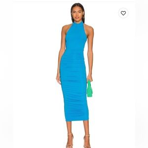Revolve - Mallory High Neck Blue Dress